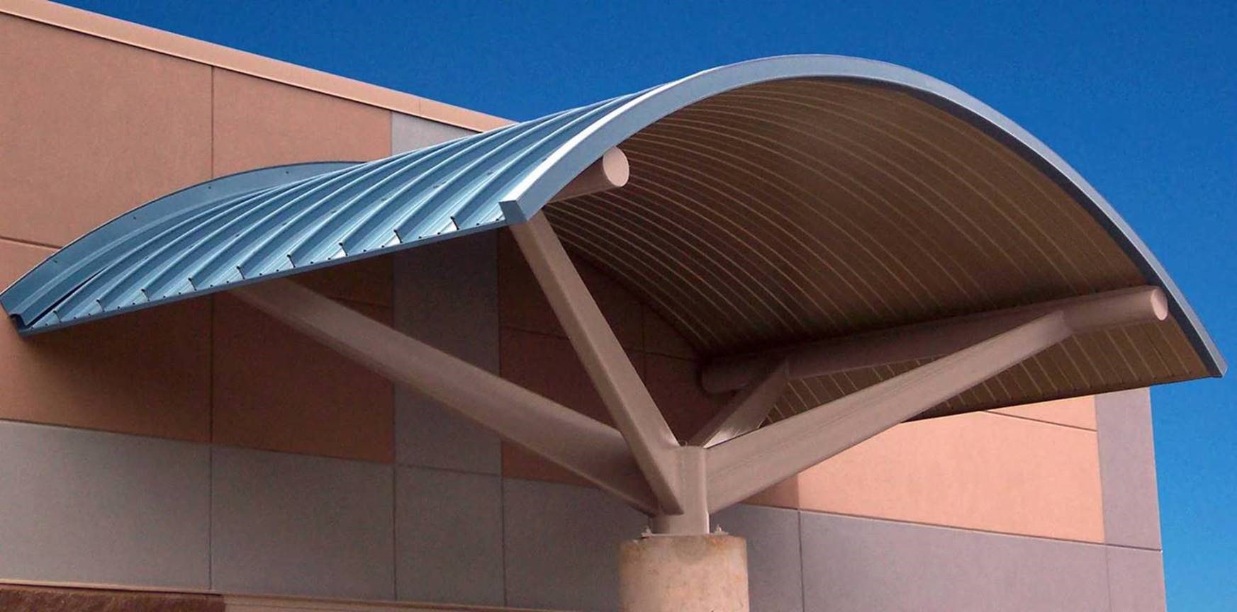 curved metal roof